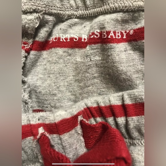 Burt’s Bees men’s red and gray stripe pajama bottoms - size M - Picture 5 of 5